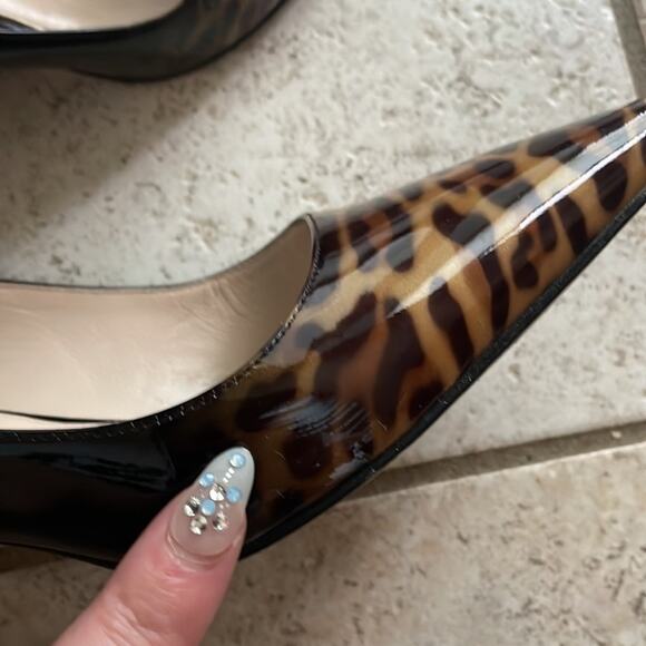 Prada Leopard Ombre Kitten-Heel Pump Honey - Picture 6 of 15